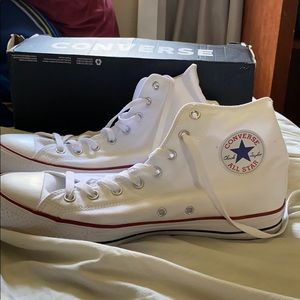 White hi-top converse sz 13